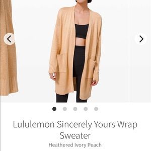 Lululemon sincerely yours wrap sweater